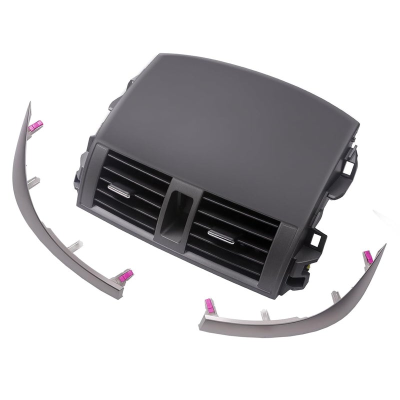 ZONFANT Center Dash A/C Outlet Air Vent Panel And Upper Dashboard Cover Strips Trim Left & Right, Compatible With Toyota Vehicle 2008-2013 Corolla, Replace#55670-02160 55663-02060 55436-02150 - Image 1
